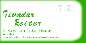 tivadar reiter business card